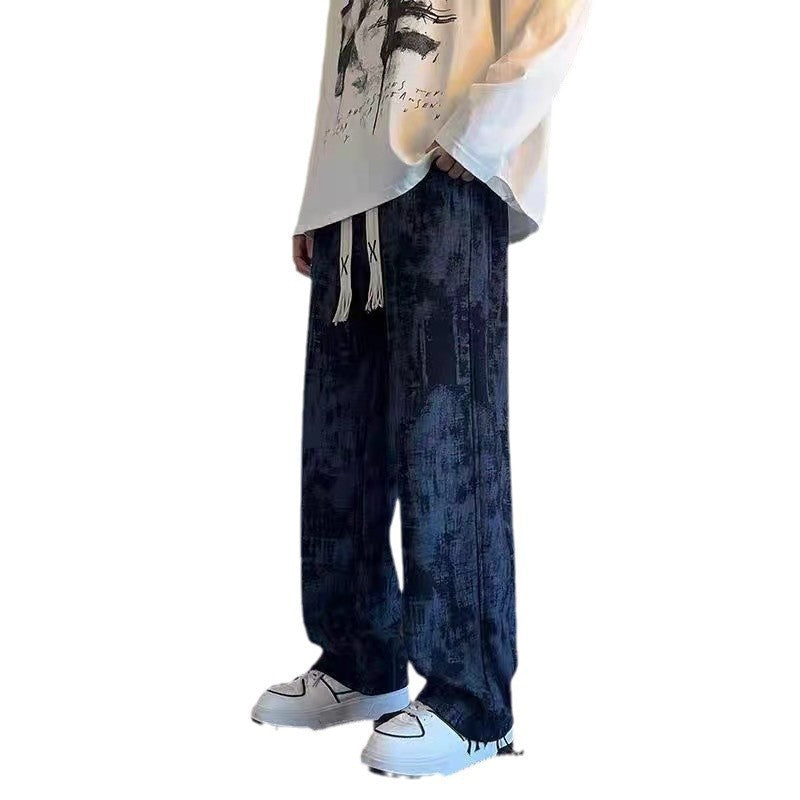 Niche Tie-dye Draped Pants Men's Autumn American Style