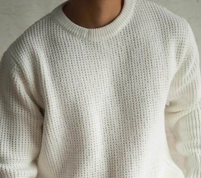 Pullover Crew Neck Sweater Men's Loose