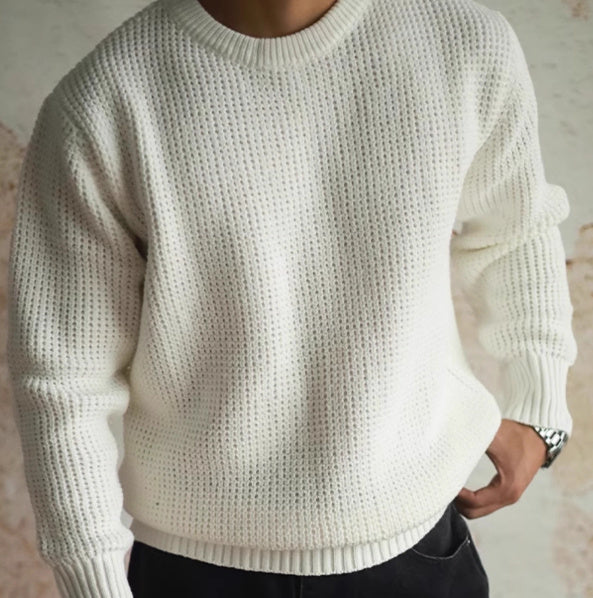 Pullover Crew Neck Sweater Men's Loose