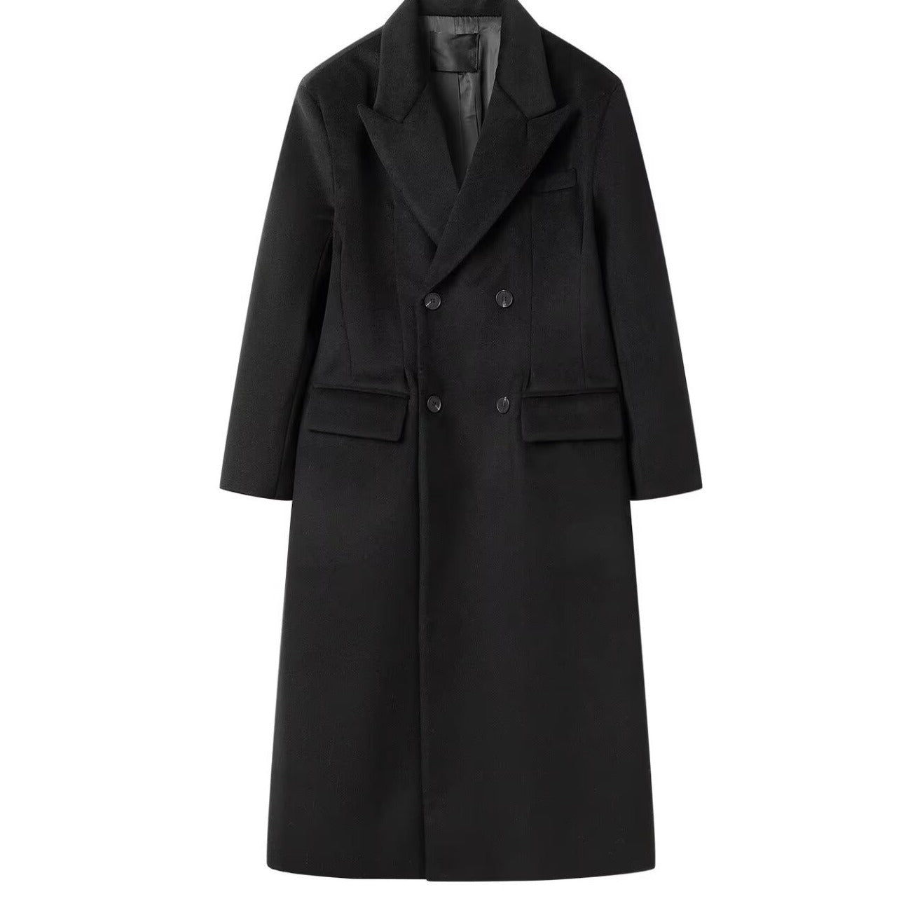 Long Woolen Coat Woolen British Style Trench Coat Spring