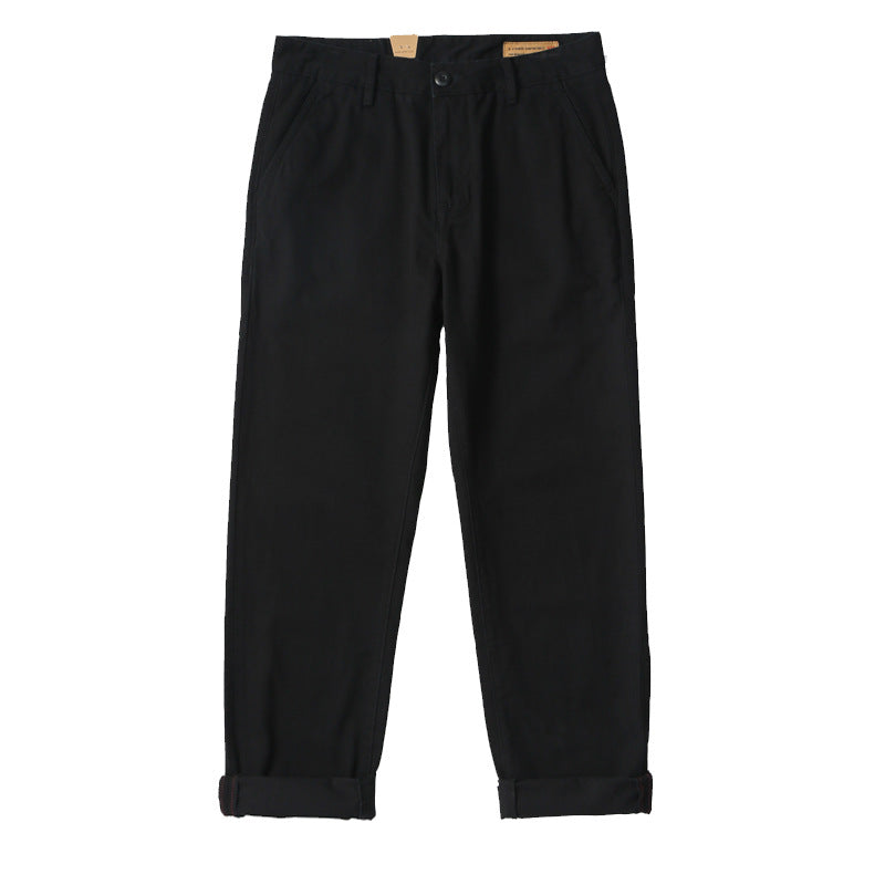 Retro Workwear Cotton Loose American Straight Casual Pants