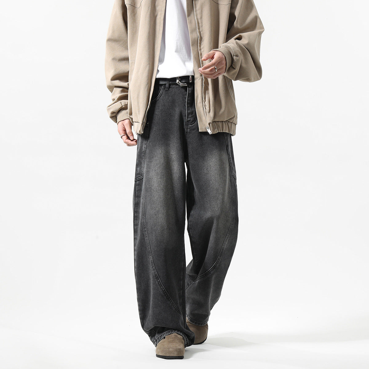 New Men's Matchet Pants Stitching Three-dimensional Design Trousers