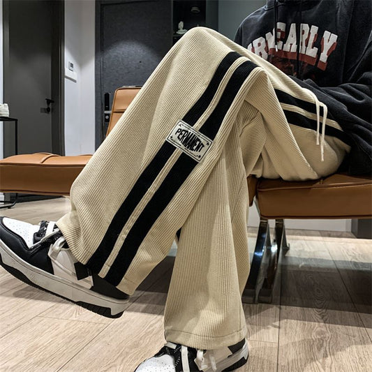 Men's Pants Autumn New Straight Loose Wide Leg Leisure Sports Pants