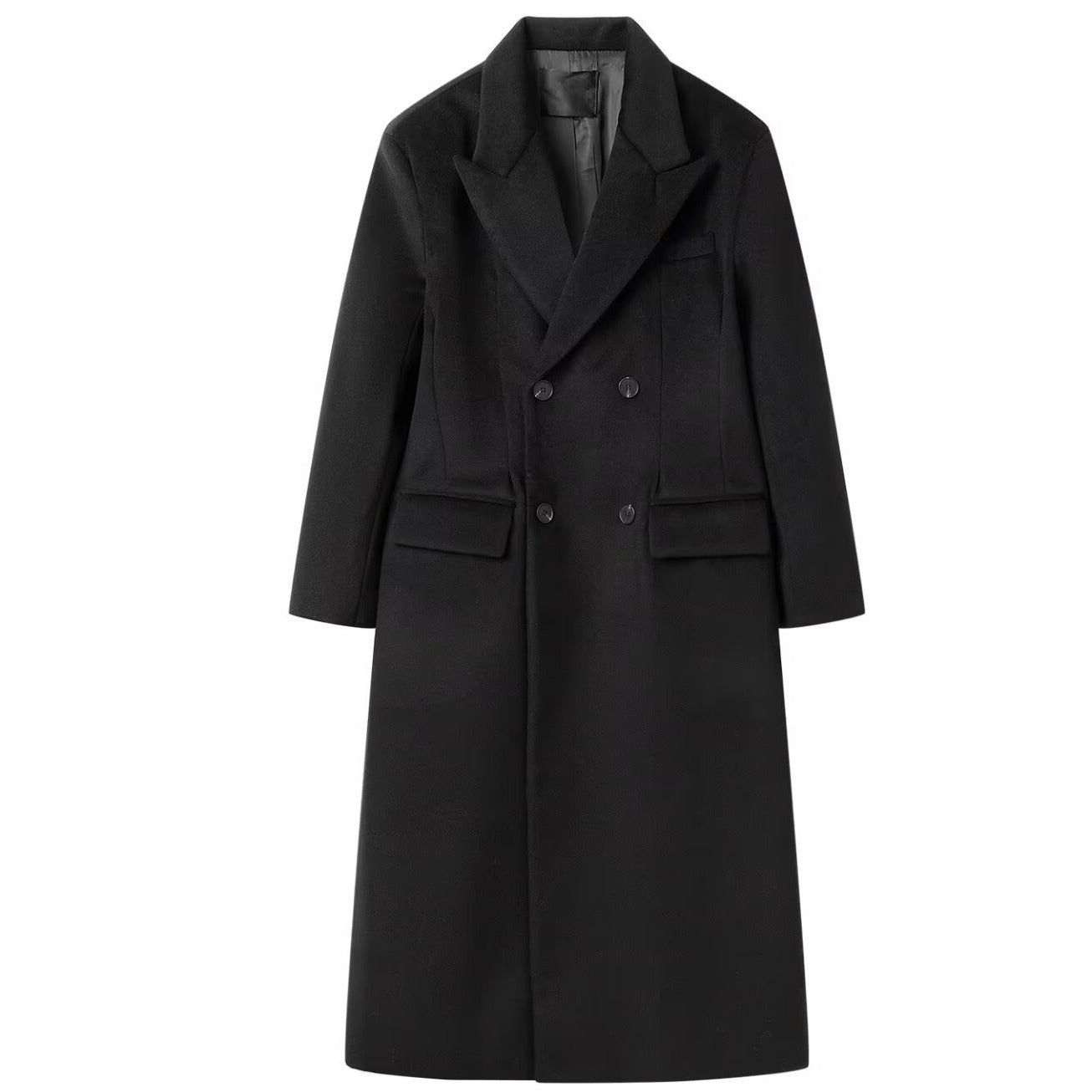 Long Woolen Coat Woolen British Style Trench Coat Spring