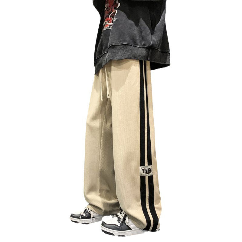 Men's Pants Autumn New Straight Loose Wide Leg Leisure Sports Pants