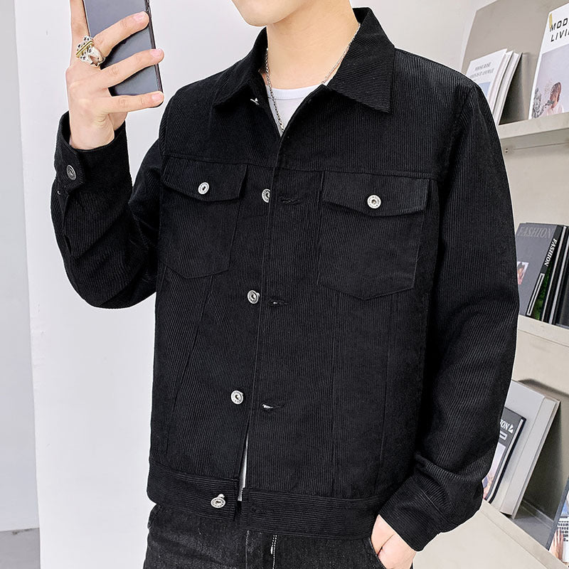 Corduroy Jacket Men's Spring Autumn And Winter Thickened